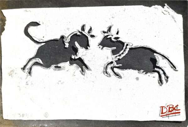 Papercut Design Rajasthan Two Cows